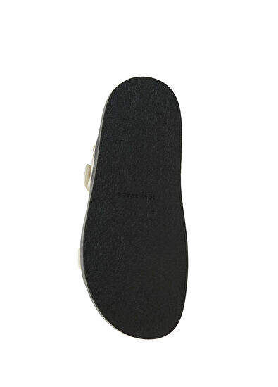 Ekru Kadın Deri Sandalet - Görsel 6