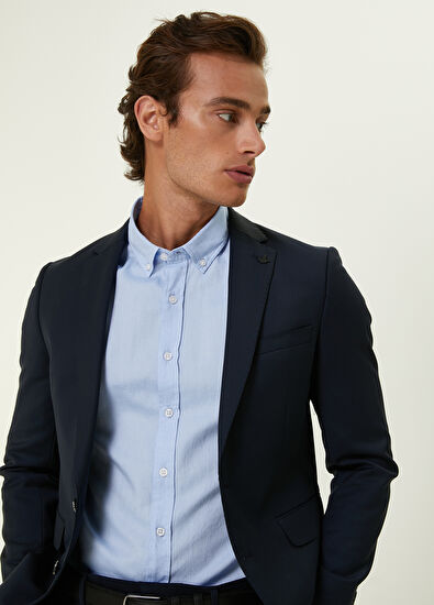 Beymen Club Drop 6 Navy Blue Classic Wool Suit - 8