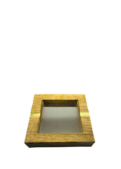 Woodstory Design Cigar Ashtray With Brown Membrane - 5