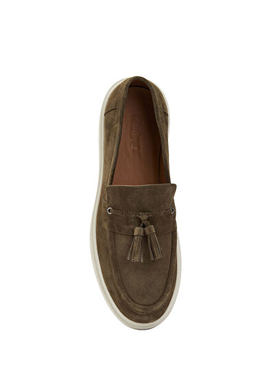 Beymen Club Khaki Tassel Details Men's Suede Loafer - 4