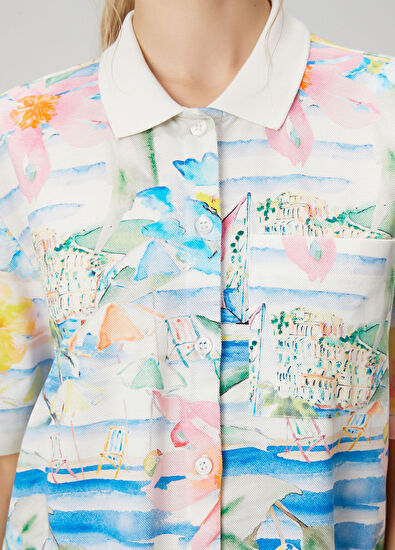 Beymen Club Hawaii Desenli Polo T-shirt - 7