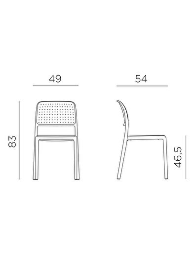 Nardi Bora İstiflenebilir Kolsuz Bahçe Sandalyesi - 5