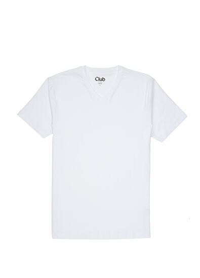 Beymen Club White V-Neck T-Shirt - 7