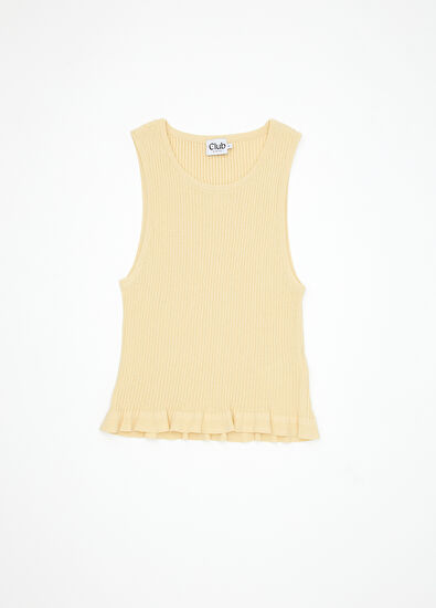 Beymen Club Krem Fırfır Detaylı Crop Atlet - 7