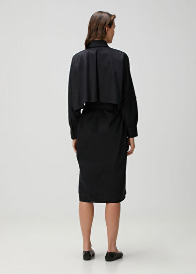 Margaux Lonnberg Georgia Siyah Midi Elbise - 4