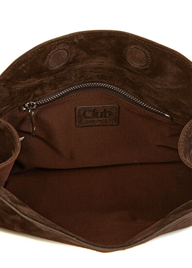 Beymen Club Brown Women's Suede Clutch - 5