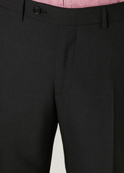 Canali Koyu Gri Yün Pantolon - 4