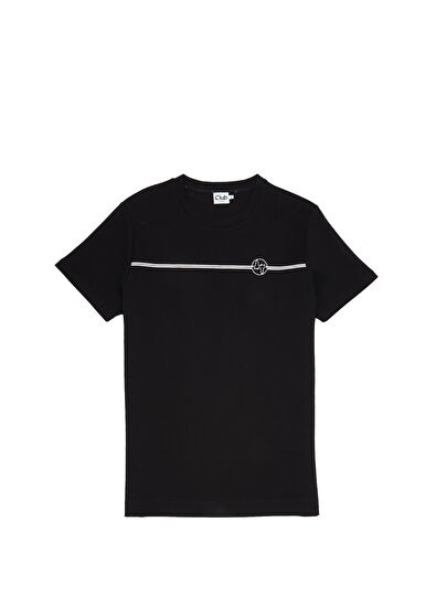 Beymen Club Black Stripe Goose Printed T-Shirt - 7