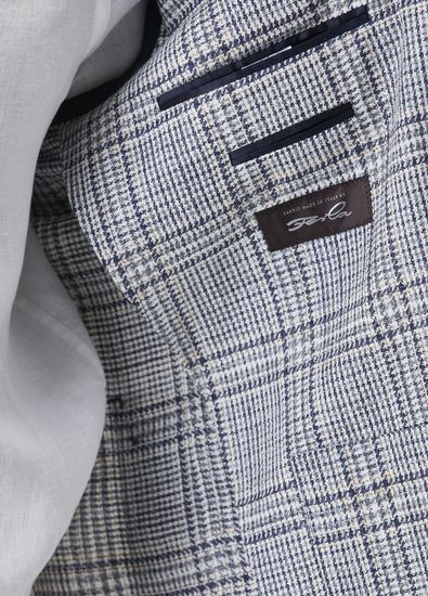 Beymen Collection Indigo Plaid Patterned Jacket - 10
