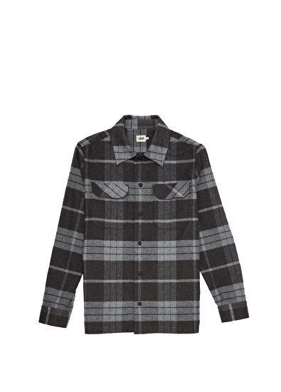 Beymen Club Gri Antrasit Ekose Desenli Dış Gömlek - 7