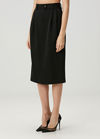 Dolce&Gabbana Siyah Midi Yün Etek - 3