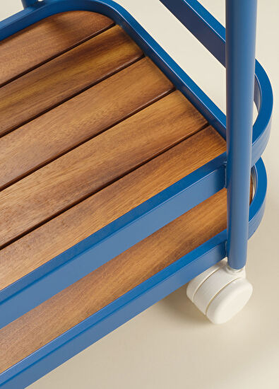 Zsa Zsa Zsu Como Lacivert Alüminyum Servis Arabası - 4