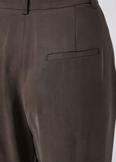 Beymen Club Khaki Cupro Palazzo Pants - 7