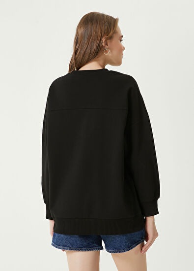 Beymen Club Siyah Karalama Kuş Nakışlı Sweatshirt - 6