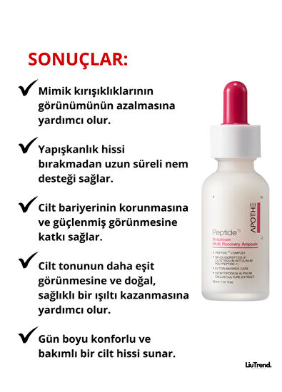 Apothe Peptide 11 Botulinum Multi Recovery Ampoule Yaşlanma Karşıtı Cilt Serumu 30 ml - 4