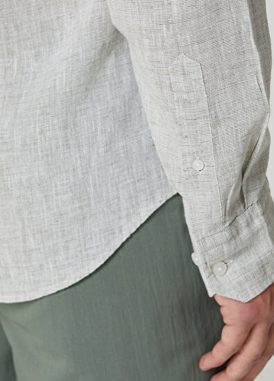 Beymen Club Slim Fit Haki Gömlek - 7