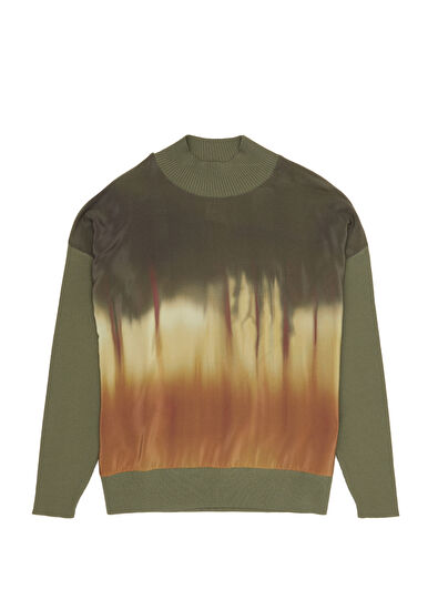 Beymen Club Haki Batik Desenli Kazak - 7