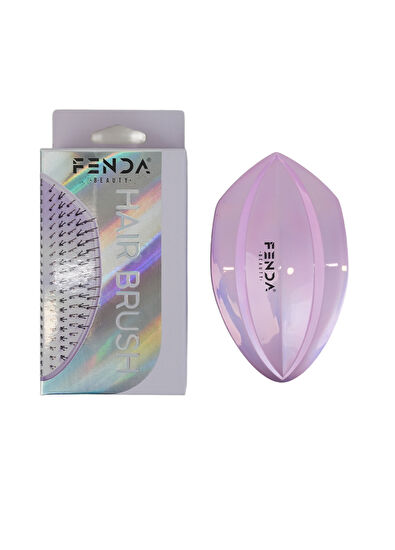 FENDA Profesyonel 4 Pinli Oval Mor Saç Fırçası - 5