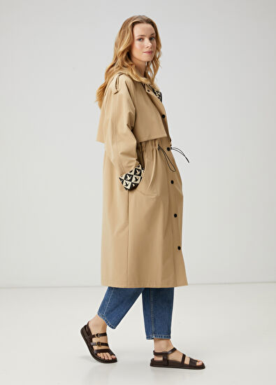 Beymen Club Beige Hooded Overcoat - 5