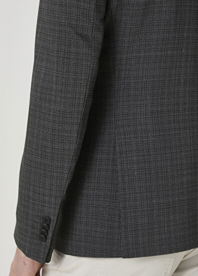 Beymen Club Anthracite Patterned Wool Jacket - 9