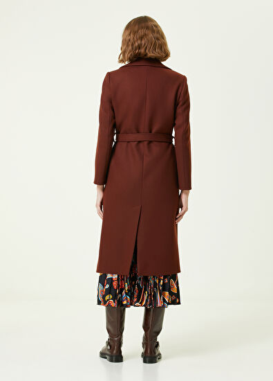 Beymen Club Brown Belted Coat - 5