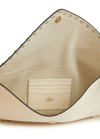 Rockstud Ekru Kadın Deri El Portföyü - Görsel 6