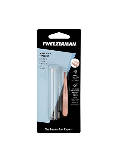 Tweezerman Rose Gold Mini Oblique Tip Tweezers - 6