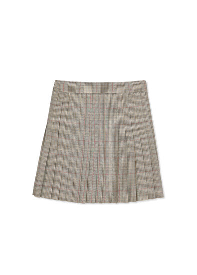 Beymen Club Ekose Desenli Pileli Mini Etek - 7