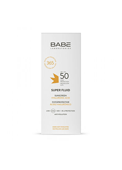 Babe Laboratorios Facial Sunscreen Super Fluid  Hyaluronik Asit İçeren SPF50 Yüz Güneş Kremi 50 ml - 3