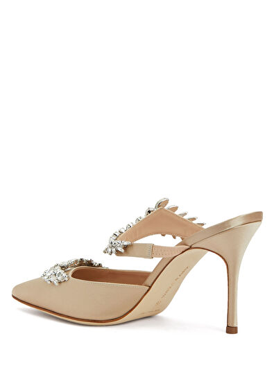 Manolo Blahnik Bej Gece Ayakkabısı - 3