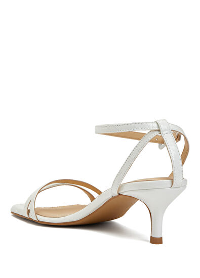 Beymen Club Beyaz İnce Bantlı Kadın Deri Sandalet - 3