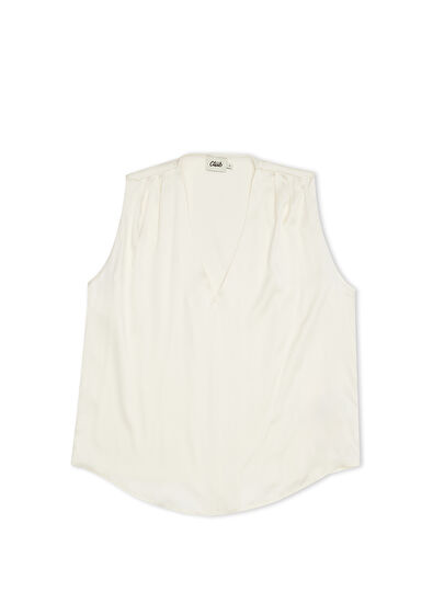 Beymen Club Off White Silk Blouse - 7