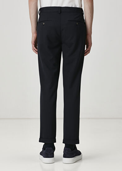 Beymen Club Lacivert Diyagonal Desenli Chino Pantolon - 3