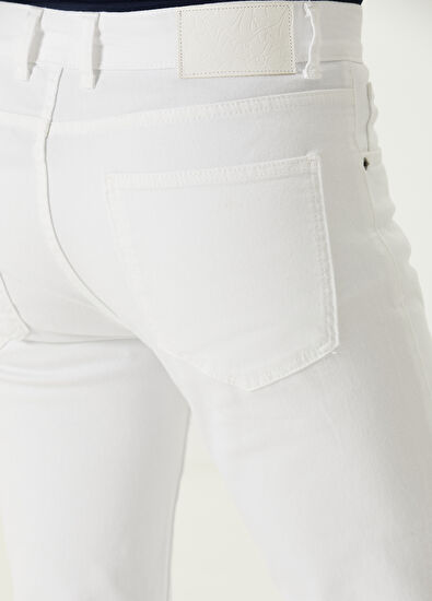 Beymen Club Slim Fit Beyaz Jean Pantolon - 5