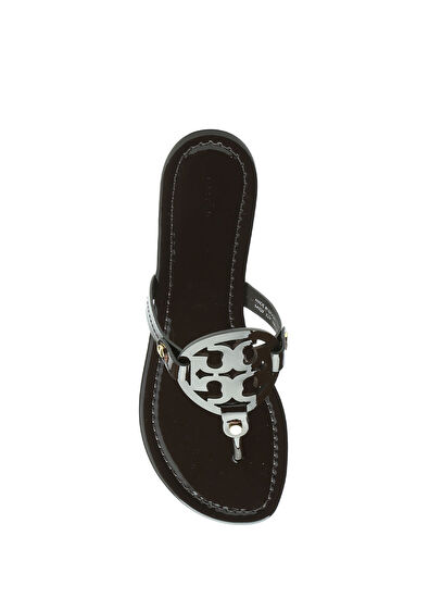 Koyu Kahverengi Kadın Deri Terlik - Görsel 5