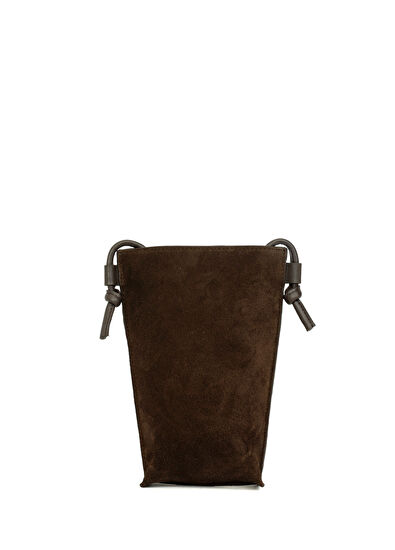 Beymen Chevron Brown Leather Phone Case - 4