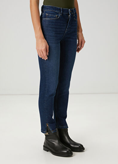 Beymen Club Slim Straight Mavi Yırtmaçlı Jean Pantolon - 3