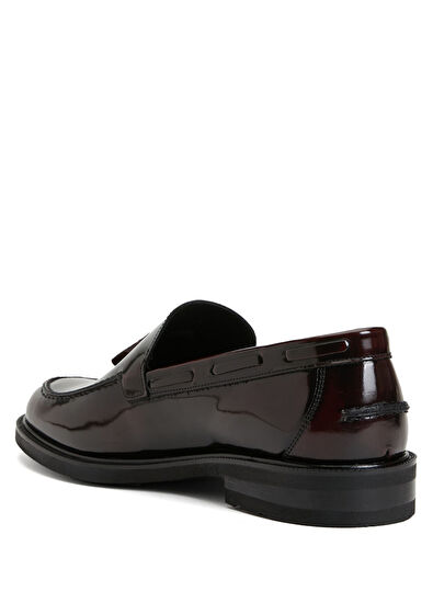 Beymen Club Burgundy Tassel Detail Men's Leather Loafers - 3