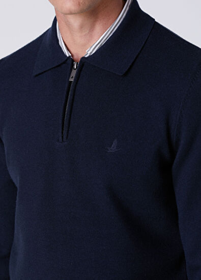 Beymen Club Navy Blue Polo Sweater - 6