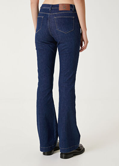 Beymen Club Koyu Mavi Flare Jean Pantolon - 5
