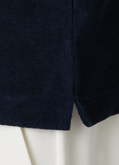 Beymen Club Navy Blue Polo Neck Terry Fabric T-Shirt - 6