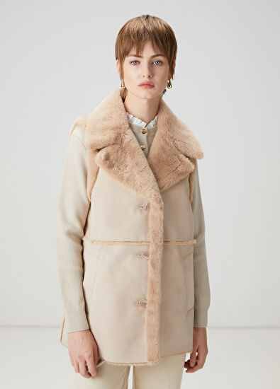Beymen Club Stone Faux Fur Detailed Vest - 5