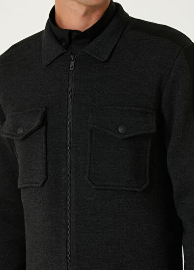 Beymen Club Anthracite Wool Knit Jacket - 6