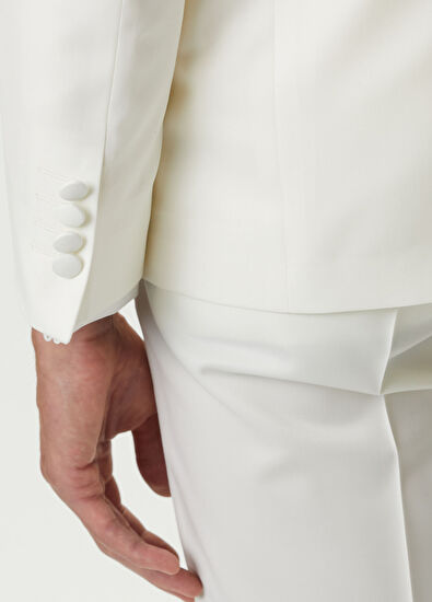 Beymen Club Off-White Wool One-Button Tuxedo - 8
