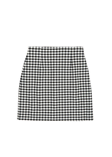 Beymen Club Siyah Beyaz Kareli Mini Etek - 7