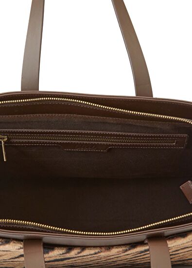 Beymen Club Taba Zebra Desenli Kadın Alışveriş Çantası - 5