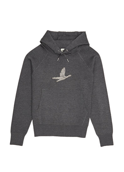 Beymen Club Gri Kapüşonlu Yün Kazak - 7