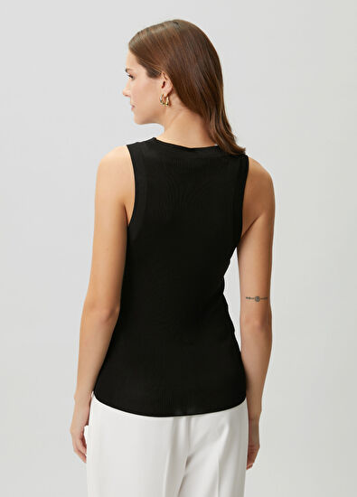 Beymen Club Black flush basic knitwear tank top - 5