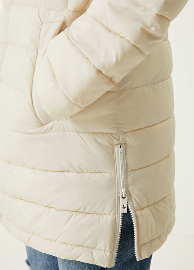 Beymen Club Taş Kapüşonlu Bele Oturan Puff Kaban - 6