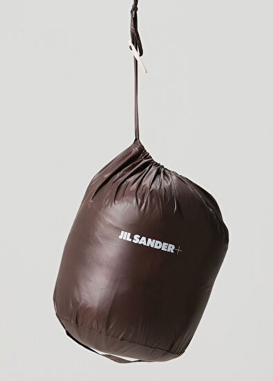 Jil Sander Bordo Kapüşonlu Mont - 7